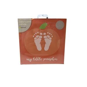 Pearhead My Little Pumpkin Baby Footprint Handprint Canvas Keepsake Kit